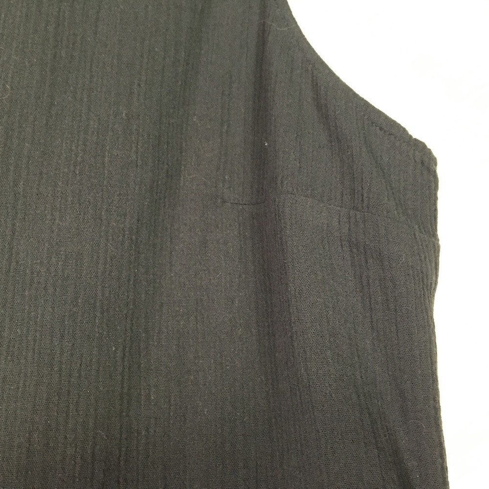 Soft Surroundings Layered Gauze Sharkbite Hem Sleeveless Tank Top M Black - Picture 4 of 7
